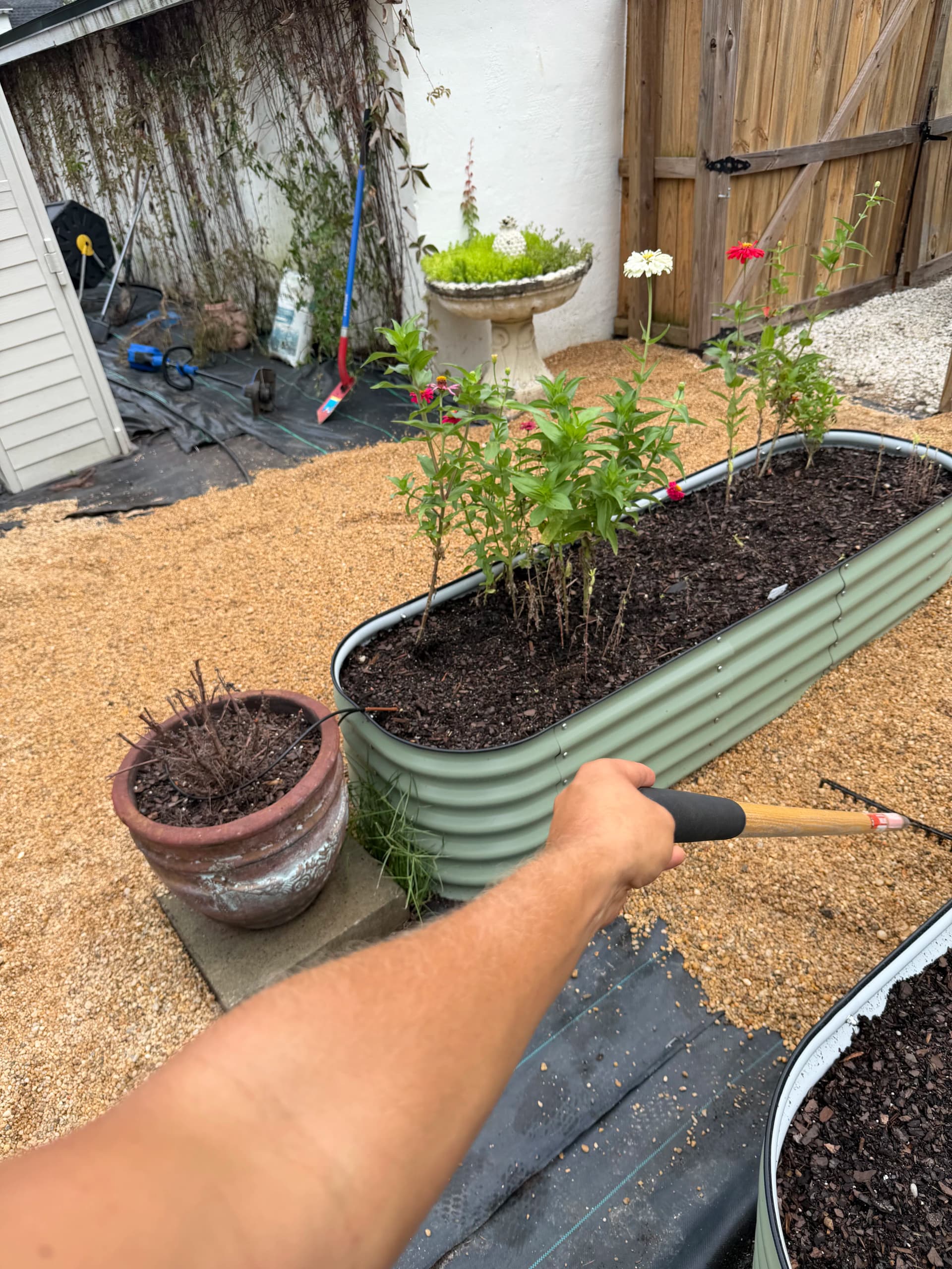 Gallery photos for Raised Bed Garden Build with Irrigation and Solar Lighting in Chipley FL: Image #6