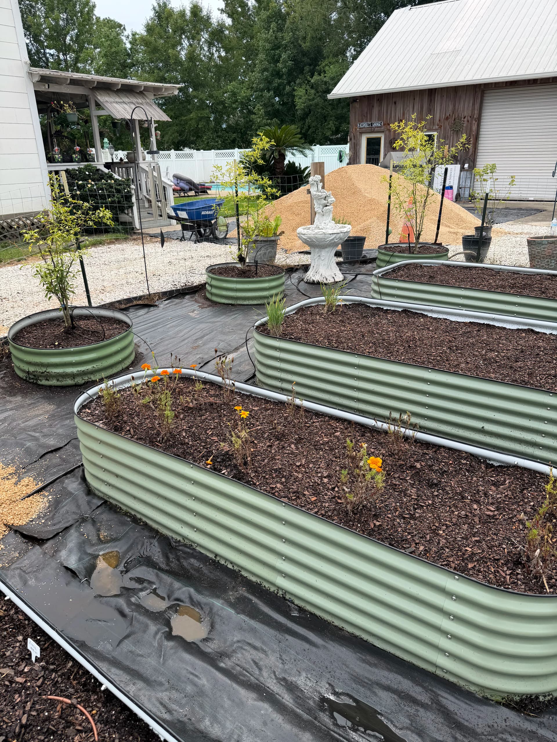 Gallery photos for Raised Bed Garden Build with Irrigation and Solar Lighting in Chipley FL: Image #5