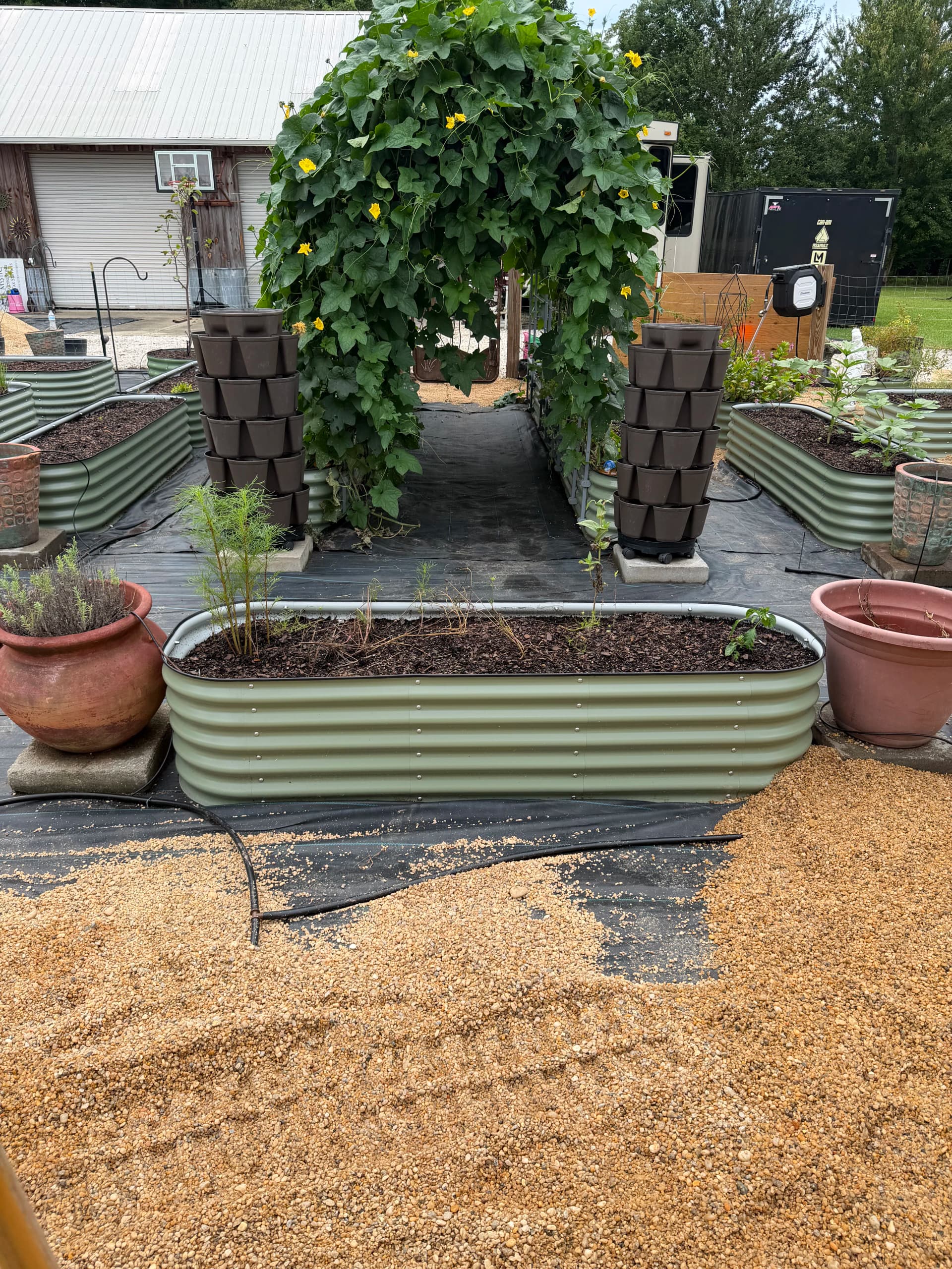 Gallery photos for Raised Bed Garden Build with Irrigation and Solar Lighting in Chipley FL: Image #7