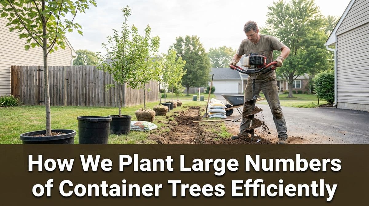 How We Plant Large Numbers of Container Trees Efficiently image